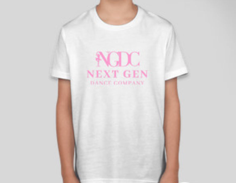 Bella + Canvas Jersey Tshirt-White/Pink
