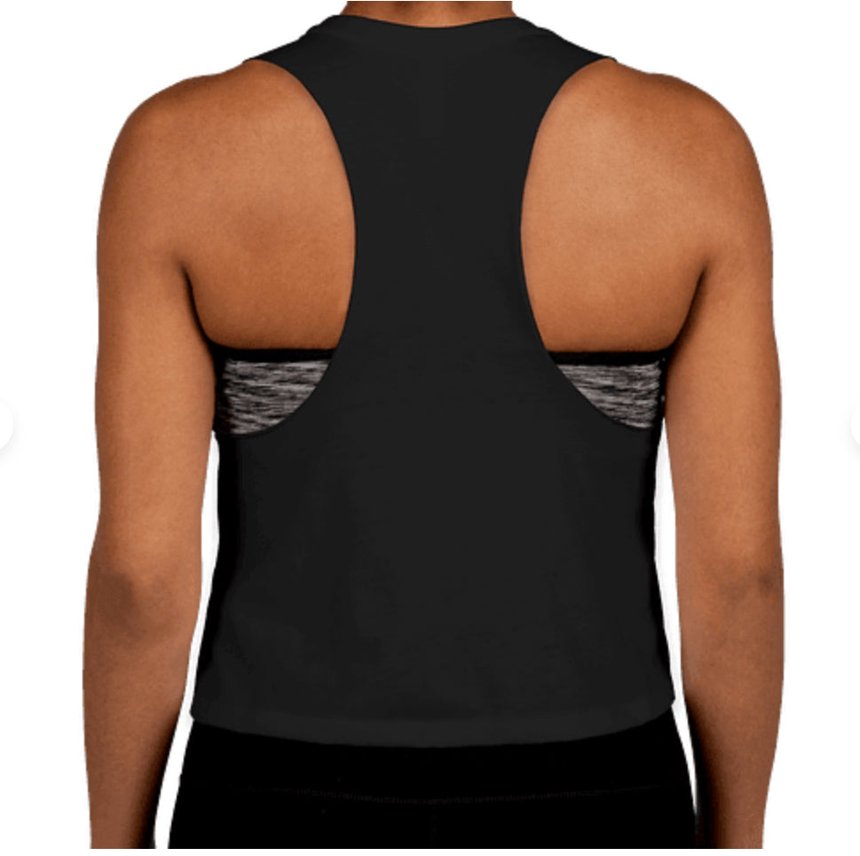 Bella+Canvas Women’s Racerback Crop Tank Top-Black