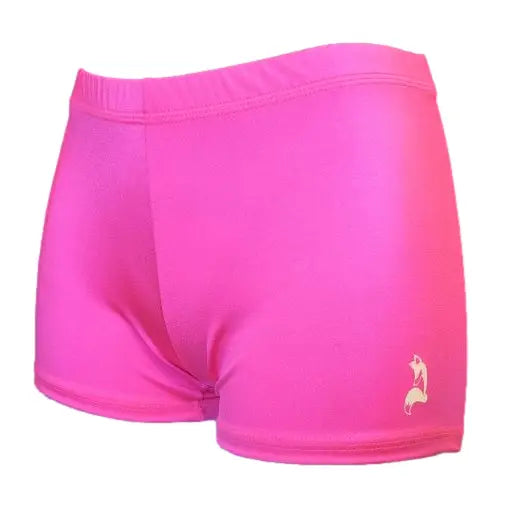 Hot Pink Lycra Performance Shorts-Kids Size 12