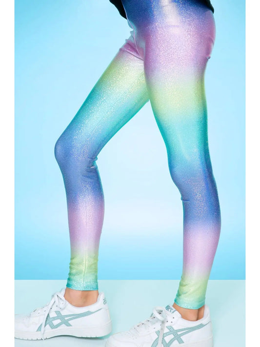 Glitter Foil High Shine Legging (Ombré) Youth