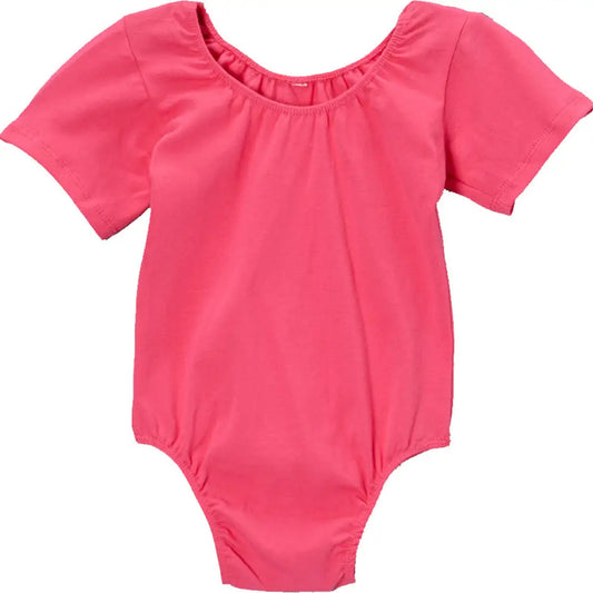 Hot Pink Short Sleeve Leotard (2-4 Yrs Old)