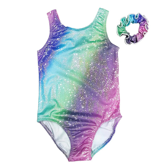 Kids Rainbow Leotard with Hair Band