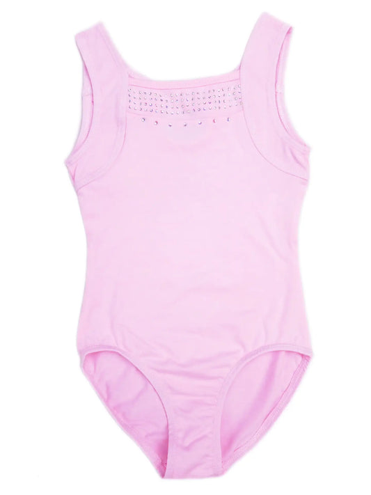 Pink Rhinestone Keyhole Leo-Youth