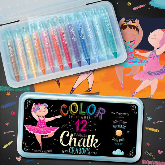 Color Everywhere Twistable Chalk Crayons-Pretty Ballerinas