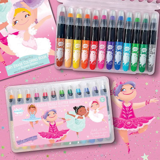 Dancing Star Glitter Doodle Twistable Gel Crayons for Kids
