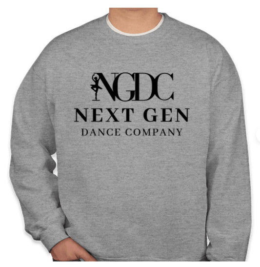 Gildan Midweight 50/50 Crewneck Sweatshirt-Grey/Blk