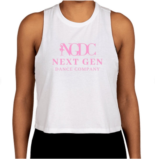 Bella+Canvas Women’s Racerback Crop Tank Top-White
