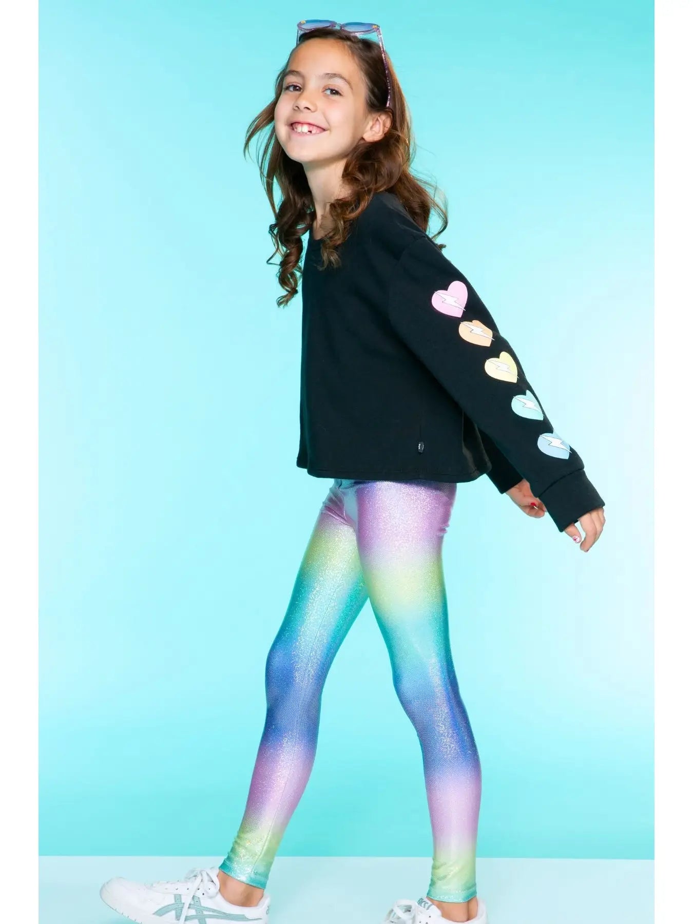 Glitter Foil High Shine Legging (Ombré) Youth